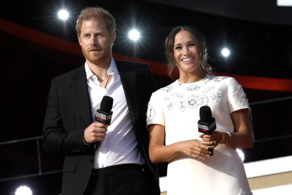 El príncipe Harry de Inglaterra y su esposa Meghan Markle, en una fotografía de archivo.