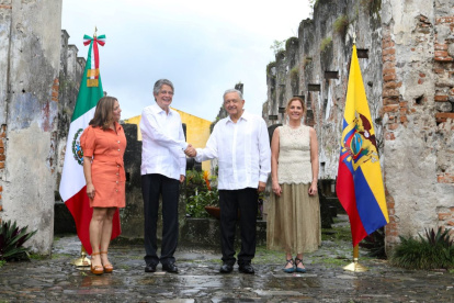 El presidente Lasso visitó a López-Obrador en México, en agosto de 2021.