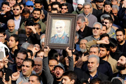 Luego de la muerte de Soleimani, hubo protestas en Irán.
