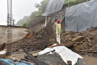 Perjudicados. En diciembre, en el barrio La Primavera, al noroccidente de la capital, hubo derrumbes por el exceso de lluvias