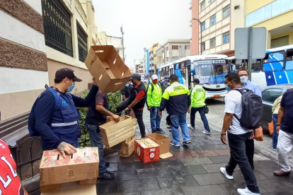 Hecho. Uno de los puntos donde se ejecutaron los controles fue el Mercado Central.