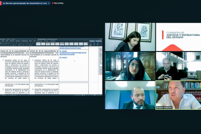 La Comisión de Justicia sesionó de manera virtual y terminó el debate del proyecto de ley.