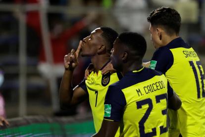 Fotorafía de archivo de jugadores de Ecuador.