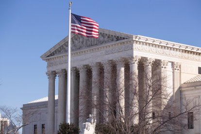 Vista del Tribunal Supremo de EE.UU., el 7 de enero de 2022, durante una jornada en la que la corte analizaba los mandatos de Joe Biden para frenar la covid-19.