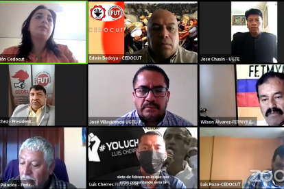 Las centrales sindicales se reunieron este 14 de enero por canales virtuales y escucharon el criterio de expertos sanitarios.