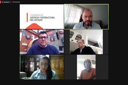 La mesa de Justicia sesionó hoy, 15 de enero de 2022, de manera virtual.