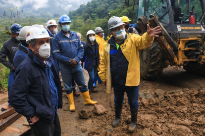 Recorrido. La inspección de las autoridades en el SOTE.