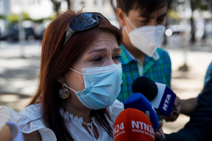 Fotografía de archivo de Kenny Molina, esposa del activista venezolano Javier Tarazona en Caracas (Venezuela).