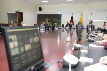 Análisis. Autoridades nacionales se reunieron este miércoles 19 de enero en la sede del ECU-911.