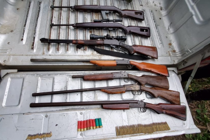 Evidencias. El material decomisado pretendía ser distribuido a grupos delincuenciales relacionados con la minería ilegal.