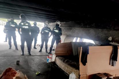 Uno de los pasos a desnivel intervenidos fue el de la avenida Barcelona.