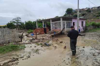 Uno de los barrios afectados por el invierno.