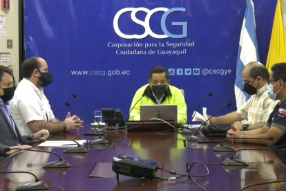 Reunión del COE cantonal este 30 de enero de 2022.