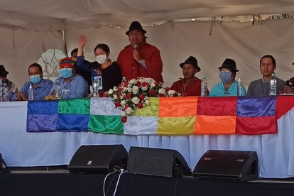 El presidente de la Conaie estuvo este fin se semana posesionando oficialmente a la nueva directiva del Movimiento Indígena de Cotopaxi, encabezado por Andrés Ayala.