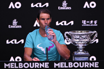 El tenista español Rafael Nadal tras vencer en la semifinal al italiano Matteo Berrettini.