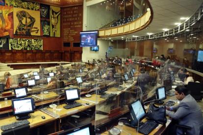 El pleno de la Asamblea retomó ayer las sesiones semipresenciales.