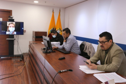 Caso. El juez Máximo Ortega en el cuarto día de audiencia preparatoria en el Complejo Judicial norte.