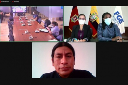 Reunión. La fiscal Diana Salazar detalló las acciones tomadas en el caso.