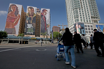 Imagen de archivo de un anuncio publicitario del video juego ""Grand Theft Auto"