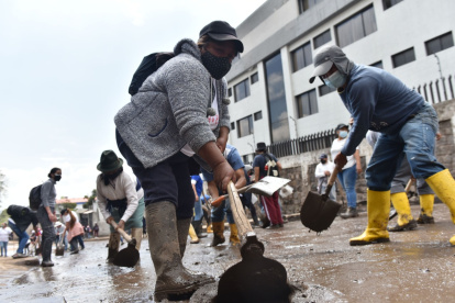 Minga. Hasta este sábado 5 de febrero se han retirado más de un millón de litros de lodo