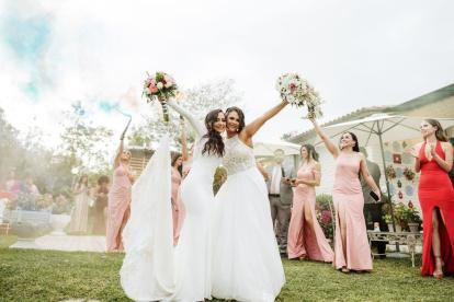 Guayaquil. Tabatha y Andrea desde que publicaron el vídeo de su matrimonio se han convertido en inspiración para otras parejas de mujeres lesbianas.