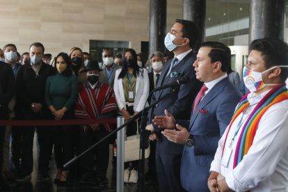 Pedido. Un grupo de asambleístas pide que se acelere el pedido de juicio político contra la mayoría del CPCCS.