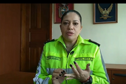 Oficial. Rafaela Montoya está a cargo de la seguridad en el cantón Cayambe, en Pichincha.