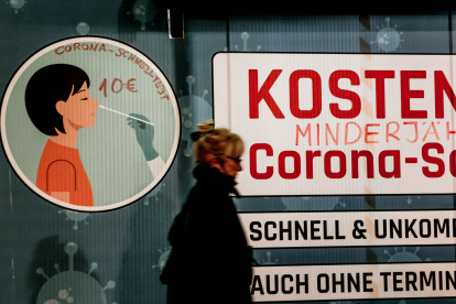 Un centro de test Covid, en Alemania, en una fotografía de archivo.
