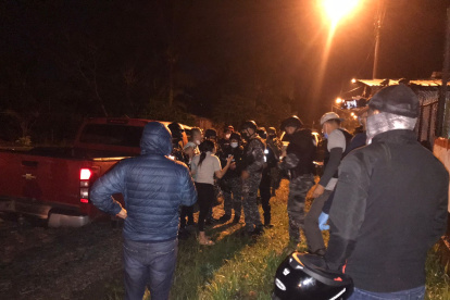 Momento de la captura de alias "El Paisa" en Lago Agrio.