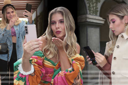 En la foto: Galaxy S22+, Galaxy S22 (base) y Galaxy S22 Ultra.