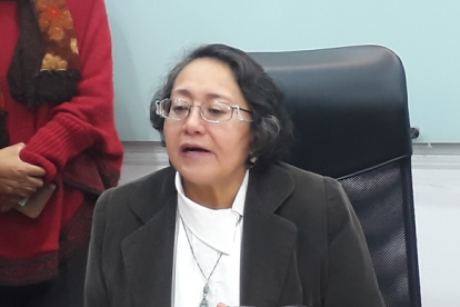Acción. La prefecta de Azuay, Cecilia Méndez, presentará el recurso personalmente.