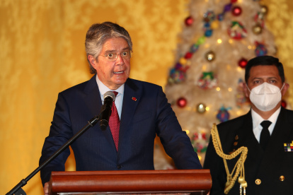Fotografía de archivo en la que se registró al presidente de Ecuador, Guillermo Lasso, en Quito (Ecuador).