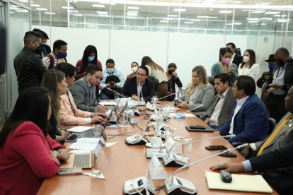 La Comisión de Fiscalización de la Asamblea nacional, durante la sesión de este jueves 24 de febrero.