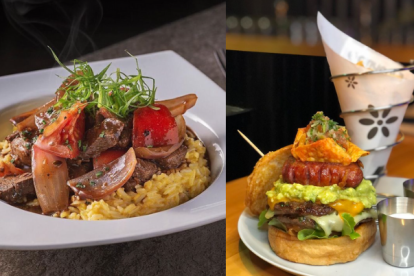 Platillo de Maido y Tilín Burgers.