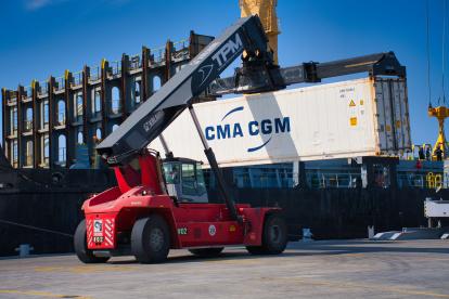 Carga. El movimiento en el Puerto de Guayaquil.