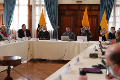 Monitoreo. Desde el Palacio de Najas se maneja la situación de los estudiantes ecuatorianos.