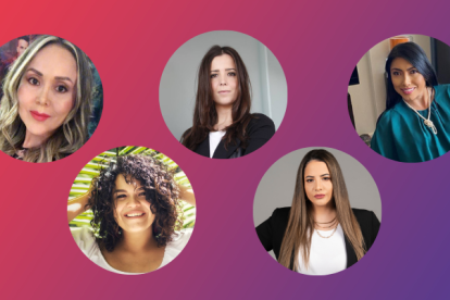 Paola Díaz, Carla Vera, Rocío Fuente, Giovanna Guarna y Gisella Heredia.