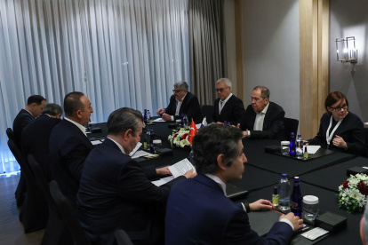 Imagen de las negociaciones esta semana en la localidad turca de Antalya