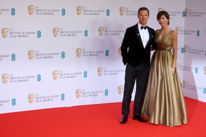 Benedict Cumberbatch en la alfombra roja de los Bafta