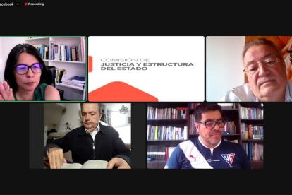 Convocatoria. La sesión de la mesa legislativa se realizó de forma virtual el 19 de marzo de 2022.