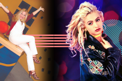 Marián Sabaté y Paulina Rubio en 1992, la diferencia de edad entre ellas es de cinco años.