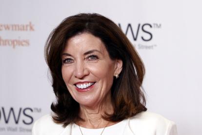 Foto de archivo de la gobernadora de Nueva York, Kathy Hochul