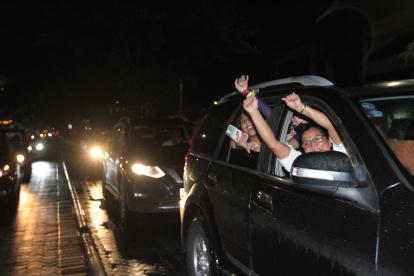 La celebración en la Víctor Emilio Estrada, Guyaquil.