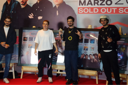 Morat en la sala de prensa del Movistar Arena.