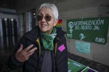 Rocío Rosero, coordinadora de la Coalición Nacional de Mujeres del Ecuador, fue registrada este sábado, durante una entrevista con Efe, en Quito (Ecuador).