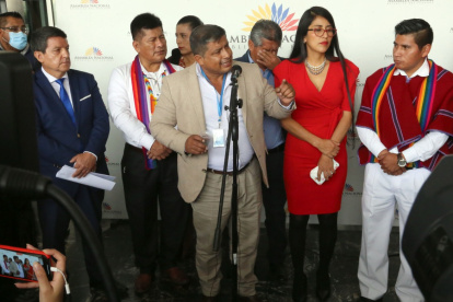 Reacción. Sin pruebas y solo con su promesa de “honestidad” se presentaron los asambleístas de Pachakutik.
