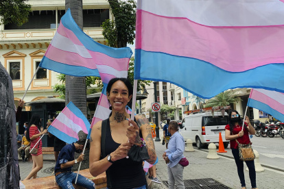 Fotografías cedidas por el colectivo LGTBI de manifestaciones donde solicitaron al Gobierno que garantice el derecho a la vida de las personas trans.