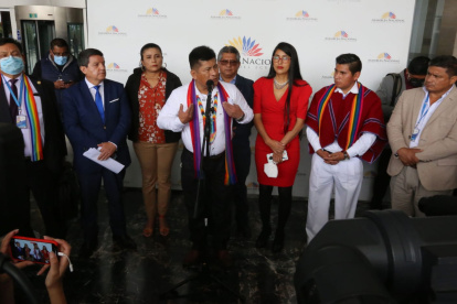 El legislador Celestino Chumpi se defendió de las acusaciones en su contra.