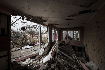 Prybuz"ke un pequeño pueblo de la región de Mykolaiv, ha sido completamente evacuado.