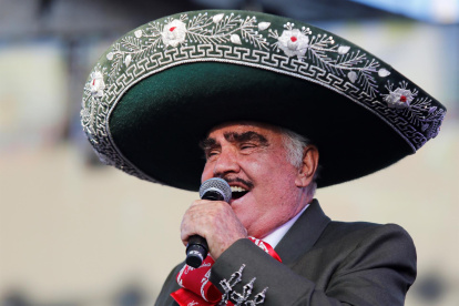 Fotografía de archivo fechada el 6 de octubre de 2019, del cantante mexicano, Vicente Fernández.